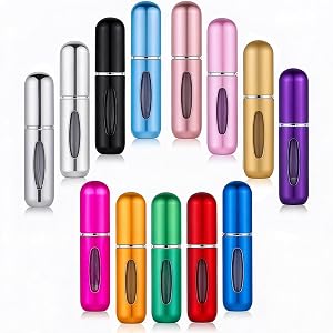 Myrexel 13 PCS 5ml Travel Refillable Perfume Atomizer Bottles, Mini Portable Spray Bottles, Multicolor Perfume Containers for