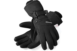 HOIHOO Waterproof Warm 3M Thinsulate Snow Gloves - Touchscreen, Cold Weather Winter Gloves for Snowboarding, Fits Both Men & Women
