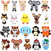 WOZADU 20 PCS 3D Animal Silicone Focal Beads for Keychain Making, Silicone Beads for Pen, Loose Bead Bulks for Bracelet Necklace Lanyard Jewelry and Handmade Crafts Making