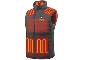 Venustas Men's Heated Vest with Battery, Up to 20 Hours of Warmth, Winter Quilted Vest for Outdoor