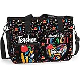 84hoods Large Teacher Work Bag. Waterproof Teacher Shoulder Bag for Work. Gift for Teacher.