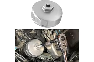 Rebvugr Heavy Duty 74mm 14 Flutes Oil Filter Wrench, Oil Filter Tool, 3/8" Square Drive Oil Filter Removel Tools, Oil Housing