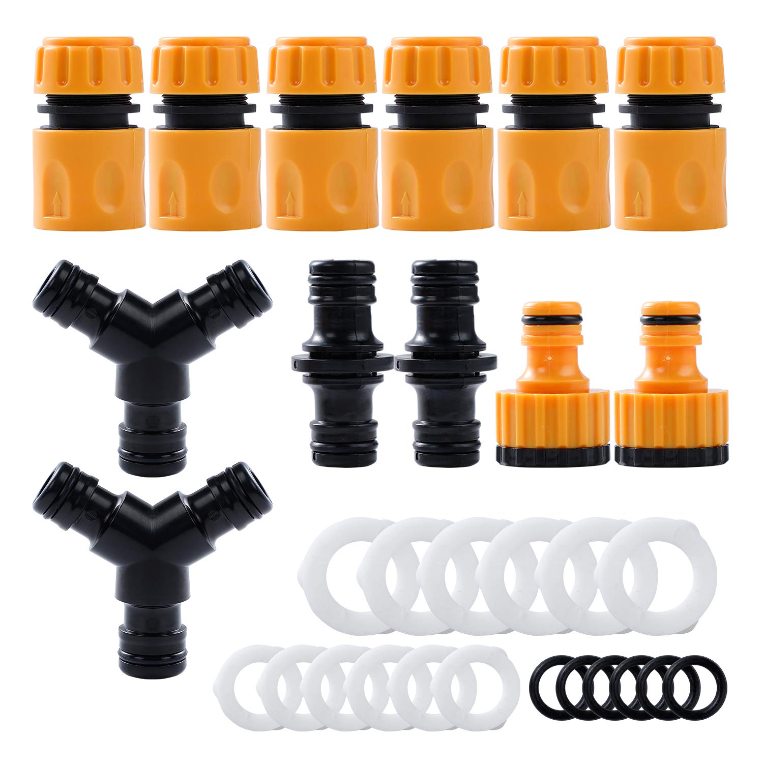 EXTSUD 1992046 Garden Hose Connector, Yellow, Klein