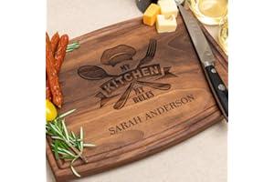 Walnut Artisan Personalized Cutting Boards, Custom Mother's Day Gift Idea, Wood Engraved Charcuterie Board for Chef, Kitchen 