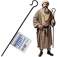 Nicky Bigs Noveltied Plastic Shepherds Hook Prop Shepherd Staff Cane Walking Stick Tall Staff Prop Cosplay Costume Accessory