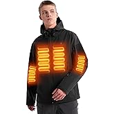 Heated Jacket for Men and Women, ANTARCTICA GEAR Winter Coat with 12V 16000mAh Battery Pack, Soft Shell Heating Hood Jacket