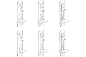 INCREWAY 30 Pack Shelf Support Peg, Clear Plastic Cabinet Shelf Pins, Self-Locking Bracket Clips for Supporting Furniture Kitchen Bookcase Closet Shelf, Fits 16mm Shelves