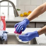 GUSTO Nitrile Gloves Small 100 Count Blue Powder Free Latex Free view 2