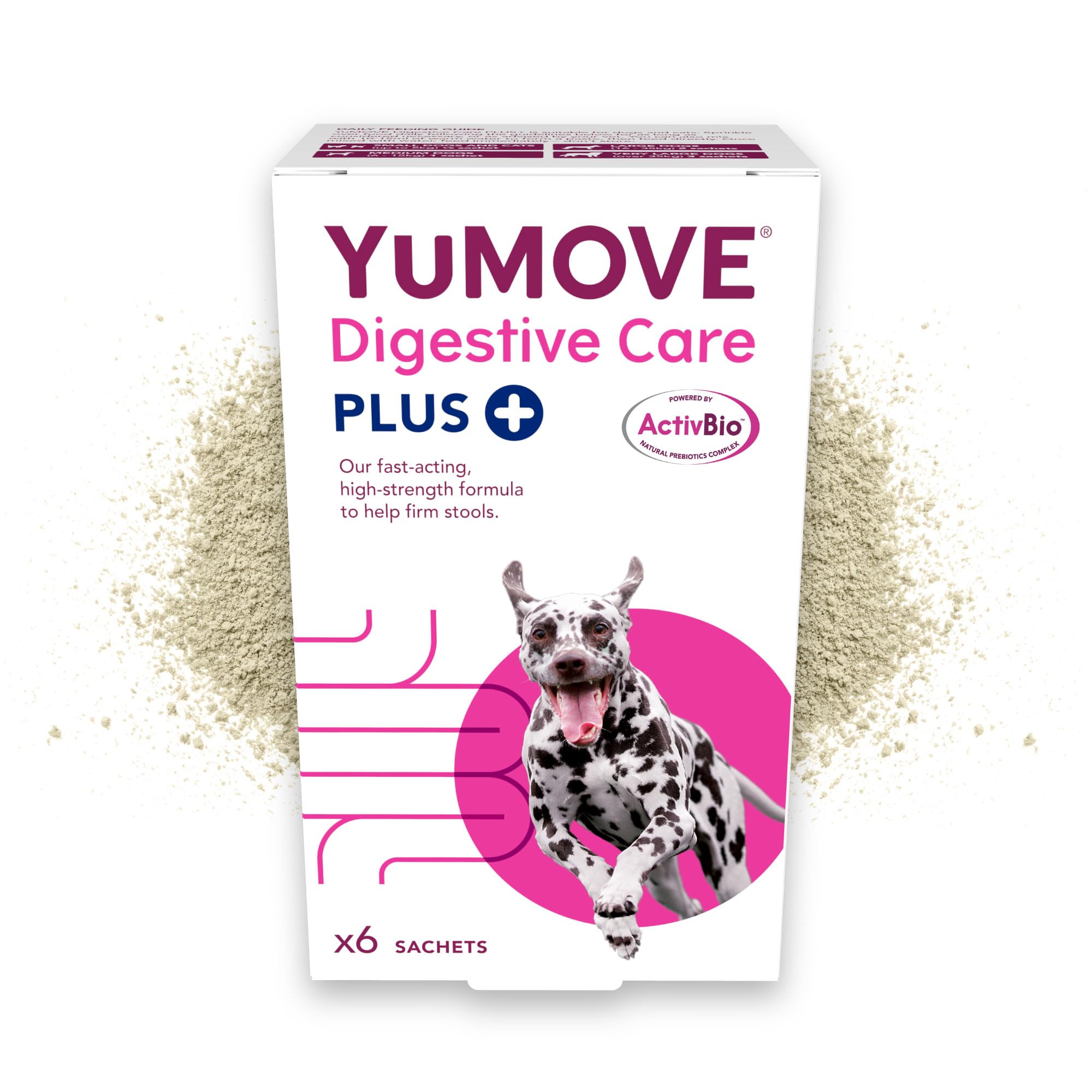 YuMOVE Digestive Care PLUS, Dogs & Cats Pre and Probiotics Supplement for Gut Health, Digestive Support Veterinary Strength with Fast-acting Ingredients, All Ages and Breeds, 6 Sachets