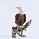 imravfe Bald Eagle Statue 9in Resin Patriotic Eagle Figurine for Home Decor | Hand-Painted Resin, Realistic Feather Detail, Sturdy Base, for Office Desk &amp; Shelf