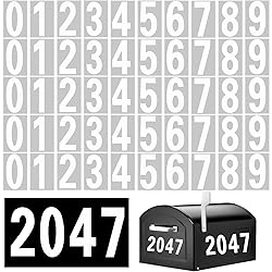 White Mailbox Numbers Reflective - 5 Sets Mailbox