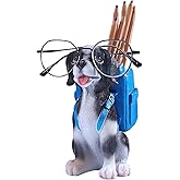 MQMCPDS Cute Dog Pen Holder - Non-Toxic Resin Material, Ideal Desktop Organizer for Home, Office & School, A Unique Decorative Piece, Great Christmas Gift for Dog Owners & Pet Lovers (White)