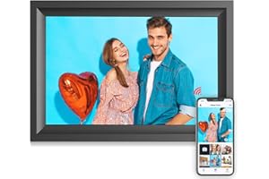 THANK VIP Digital Picture Frame, 10.1 Inch WiFi HD Display IPS Touch Screen Photo Frame Electronic,16GB Memory, Wall Mounted, Auto-Rotate, Load Photo Video from Uhale Phone App, Gift for Women Mom