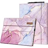 Fintie Case for 13 Inch Microsoft Surface Pro 11/10/9 - Multiple Angle Viewing Portfolio Business Cover with Pocket & Stylus Holder, Compatible with Type Cover Keyboard, Glitter Marble
