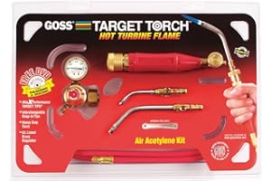 Goss - 328-KX-4B KX-4B Soldering Brazing Torch Kit for "B" Acetylene Tanks with GA-5 and GA-14 Target Tips and Hot Turbine Flame