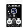 Team Golf NHL Divot Tool with 3 Golf Ball Markers Pack, Markers are Removable Magnetic Double-Sided Enamel