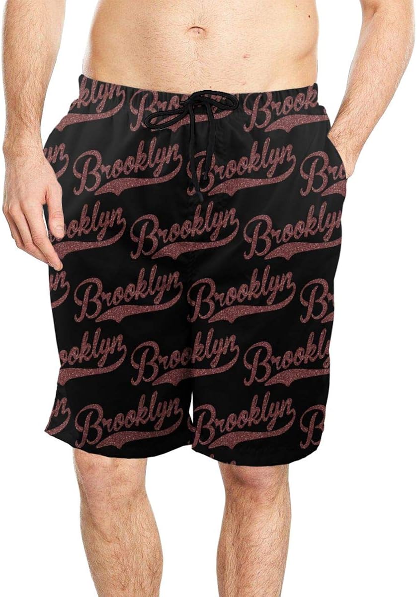 mens denim swim trunks