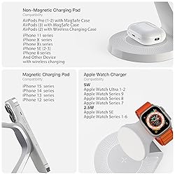 3 in 1 Charging Station for Apple Devices,Mag-Safe