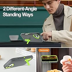 AICase for iPhone 16 Case with Built-in Stand,Tripe