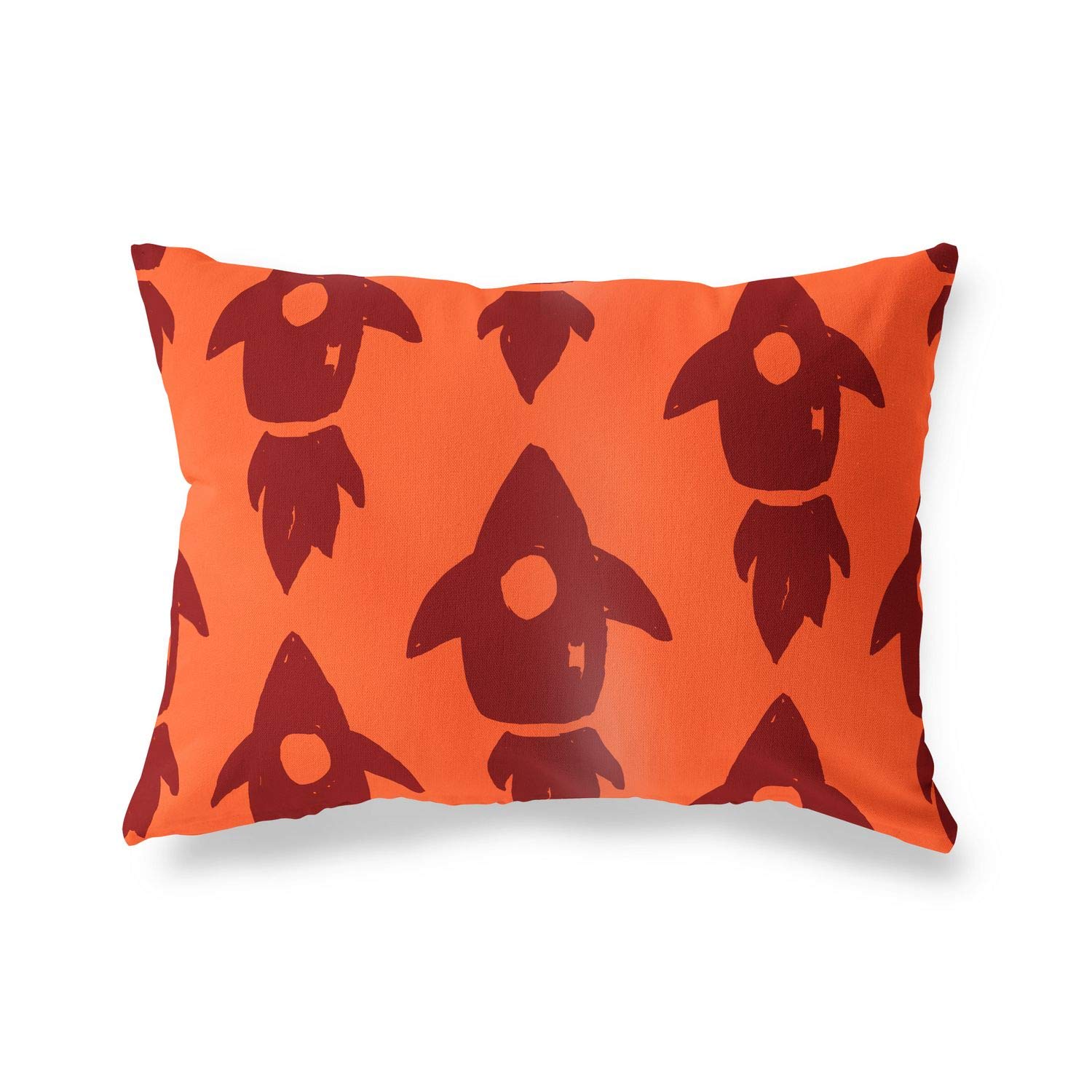 BonaMaison Decorative Cushion Cover, Orange Bordeux Throw Pillow Covers, Home Decorative Pillowcases for Livingroom, Sofa, Bedroom, Size: 45X60 Cm - Designed and Manufactured in Turkey
