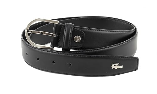 LACOSTE Curved Stitched Edges Belt W95 Black