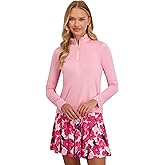 Stella Parker Womens Performance Mock Neck Quarter Zip Pullover – UPF 50+, Stretch Fabric
