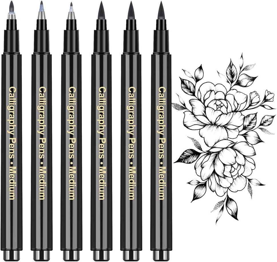 Hand Lettering Pens, Calligraphy Pens DAPAWIN 4 Size(6