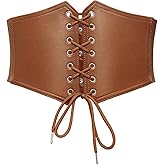 Bbonlinedres Womens Corset Belt Renaissance Costume Lace-up Elastic Underbust Wide Waist Cincher Belts