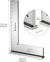 Preciva Machinist Square 90 Degree Right Angle 150x100mm Steel Ruler view 6