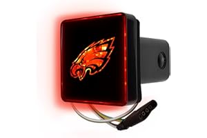 FANMATS NFL - Philadelphia Eagles Light Up Hitch Cover | Black | Fits All 2 in. Class III hitches | Eagle Head Primary Logo