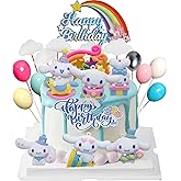30Pcs Cute Cake Topper, Birthday Cake Decorations Figures Set for Theme Birthday Party Decorations (Pink)