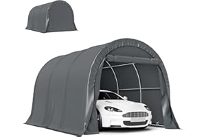 Outsunny 10' x 15' Heavy Duty Carport, Portable Garage Car Canopy Tent Shelter with Roll-up Zipper Door, Reinforced Galvanize