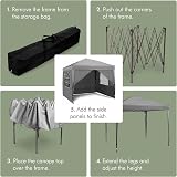 VonHaus Pop Up Gazebo 2.5x2.5m with Sides Heavy Duty Steel Frame Weatherproof view 4