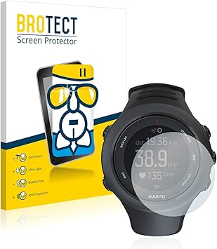 BROTECT Protector Pantalla Cristal Compatible con Suunto Ambit3 Sport Black/Vertical Protector Pantalla Vidrio - Dureza Extrema, Anti-Huellas