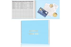 HAUTOCO Accounting Ledger Book for Small Business Bookkeeping Home Budget Tracking with 2 Storage Pouch, Accounting Log Journ