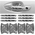 10PCS Bling Car Door Handle Anti-Scratch Sticker, Bling Car Door Handle Sticker, Universal Car Door Handle Protective Cover, Shiny Rhinestone Car Decor Accessories for Women (Glossy Black)