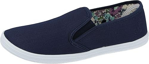ladies slip on plimsolls