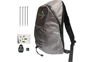 Turn Signal Backpack,4 LED Signal Available Mountaineering Package with Reflector Strips - High Visibility Bag with Turn, USB