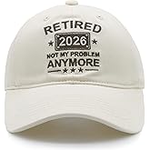 HAFOUXIGM Retirement Gifts for Men Women 2026, Funny Retired Hat Not My Problem Anymore Baseball Cap