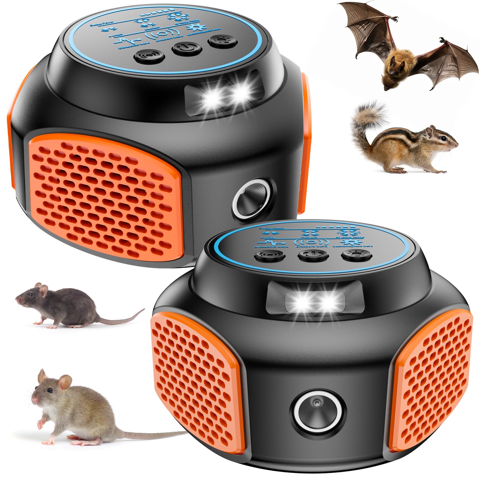 Photo 1 of 2025 360°Ultrasonic Pest Repellent Plug in,Indoor Pest Control for Rodent Mice Rat Squirrel Bat Roach Spider Ant Bug,Electronic Repelling Device Mouse Traps for Basement House Garage Kitchen(2pcs)