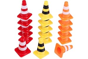 Beaupretty 30pcs Children Educational Traffic Cone Toys Road Sign Playset Boys and Girls Mini Roadblock Toy