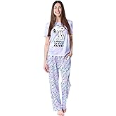 INTIMO Peanuts Womens' I Woke Up This Cute Tie-Dye Sleep Pajama Set