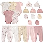 JELYLOVE Unisex Baby Boy Girl Bodysuits Sets 20 Pack Cotton Casual New Born Clothes Comfort Infant Outfit Essentials