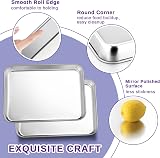 Herogo Stainless Steel Baking Tray Set of 2 40x30x2.5 cm, Dishwasher Safe view 3