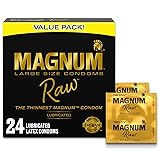 Trojan Magnum Raw Large Size Condoms - 24 Count