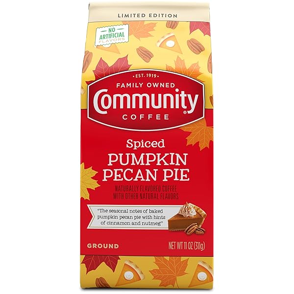 COMMUNITY COFFEE SPICED PUMPKIN PECAN PIE FLAVORED GROUND...
