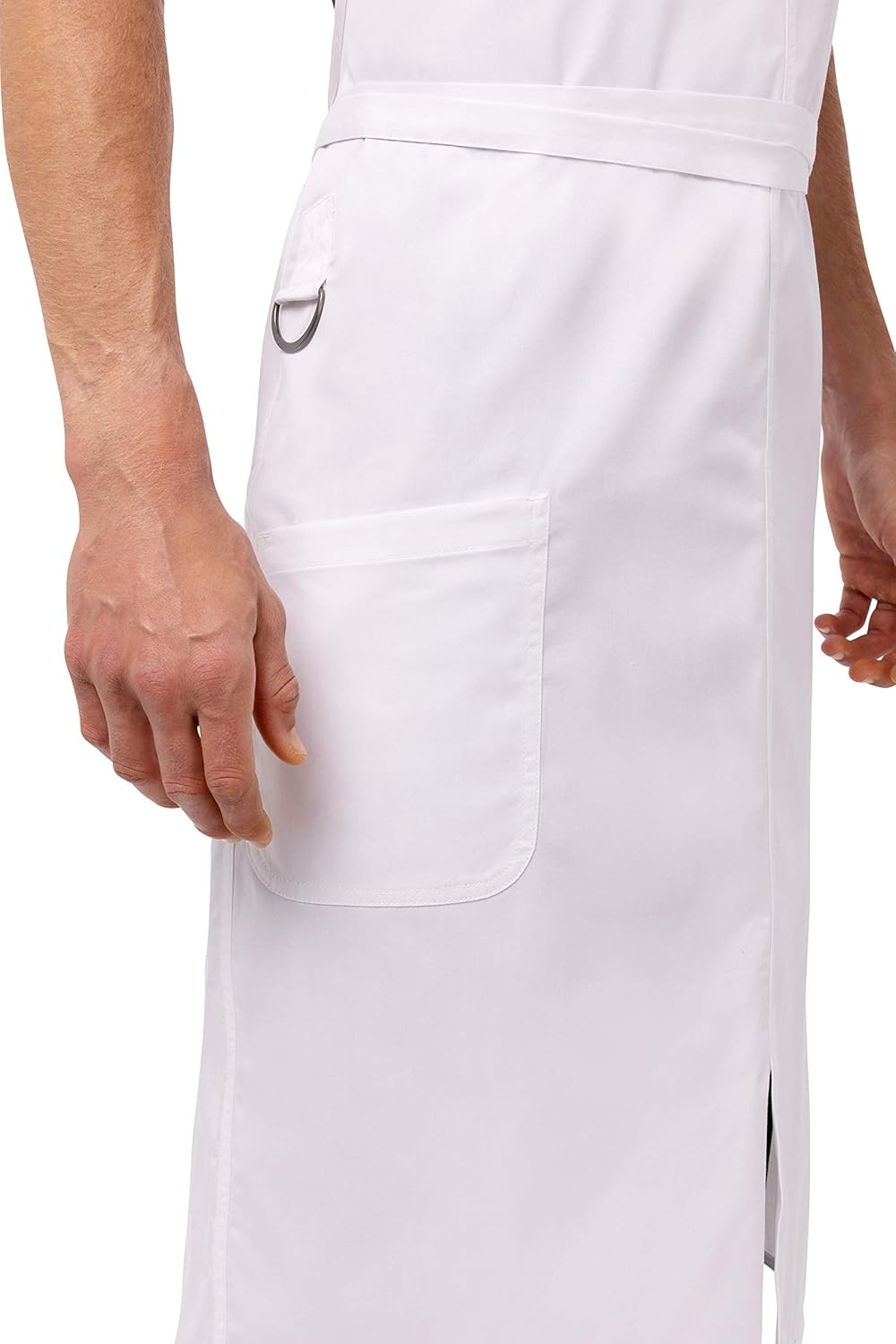 Chef Works Men's Brio Chef's Bib Apron, White, 40" L x 43" W: Clothing