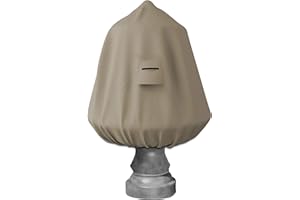 Covers & All Fountain Cover 12 Oz Waterproof - Customize Cover with Any Size - 100% Weather Resistant Water Fountain Cover with Air Pocket and Elastic with Snug Fit (36" Dia x 42" H, Beige)