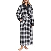 Latuza Women's Flannel Robe Long Bathrobe