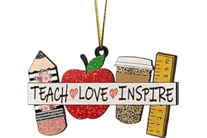 V Vibepy All Over Printed Ornament, 3.5" Wood Ornament, 2 Sides Ornament, Teacher Ornament, for Teacher, Holiday Ornament, Teacher Gift Ornament, Christmas Tree Ornament